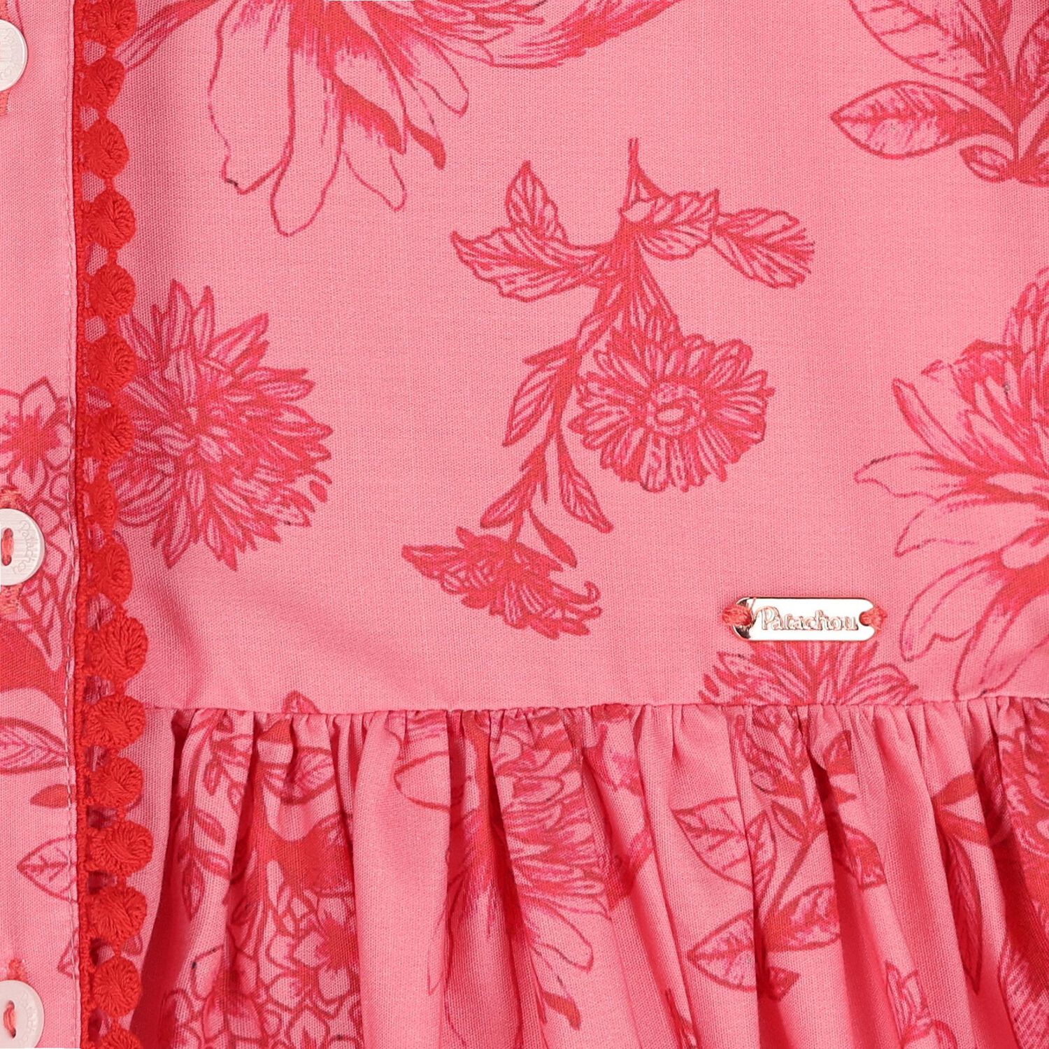 Girls Pink Floral Dress , 1, hi-res