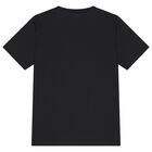 Boys Black Logo T-Shirt, 1, hi-res