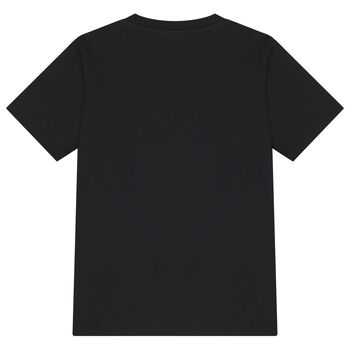 قميص أسود بشعار للأولاد