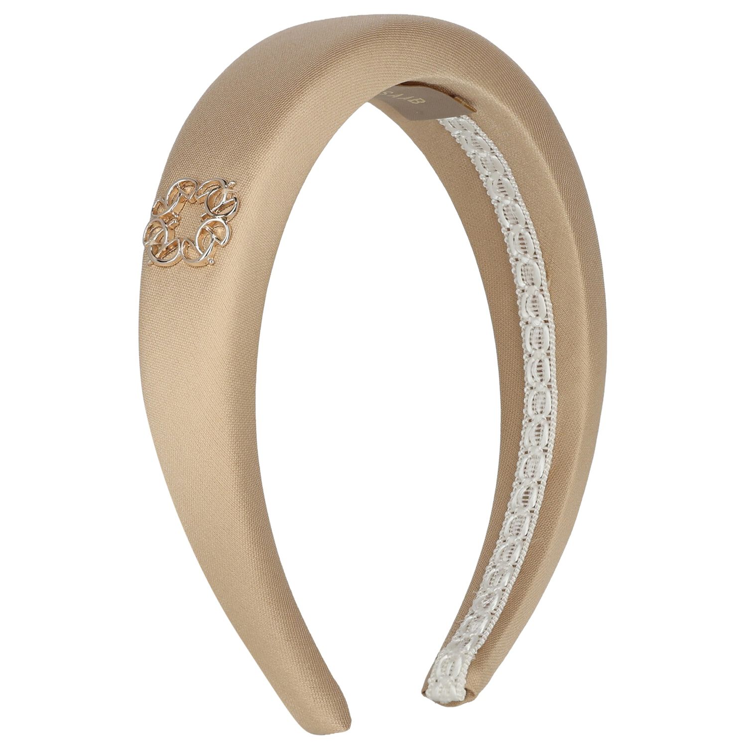 Girls Beige Padded Headband, 1, hi-res