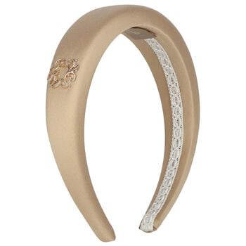 Girls Beige Padded Headband