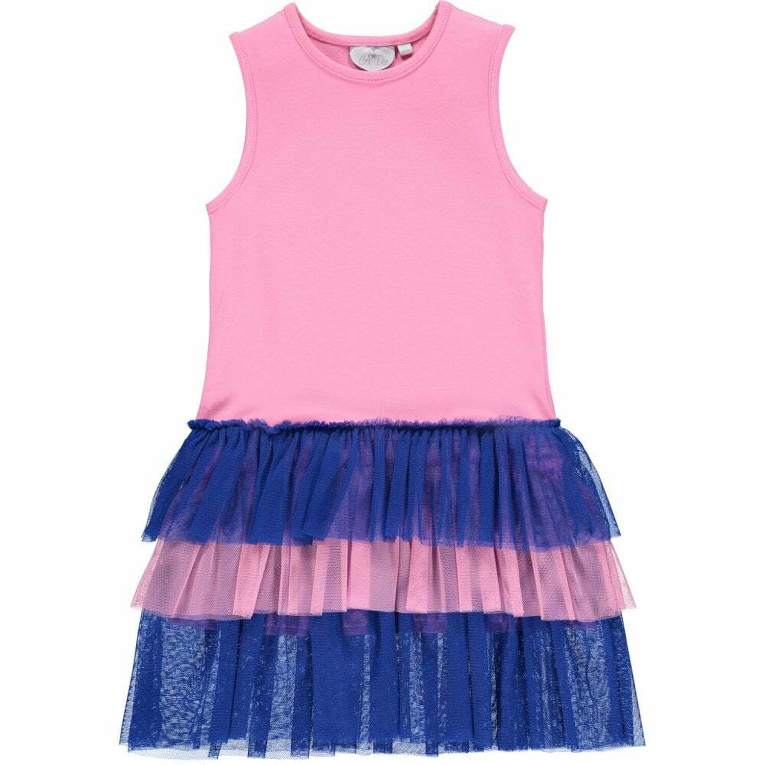 Girls White, Pink & Blue Logo Dress Set, 1, hi-res image number null