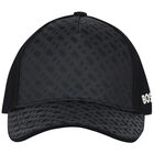 Boys Black Logo Cap, 1, hi-res