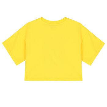 Girls Yellow Teddy Bear Logo T-Shirt