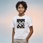 Boys White Logo T-Shirt, 2, hi-res