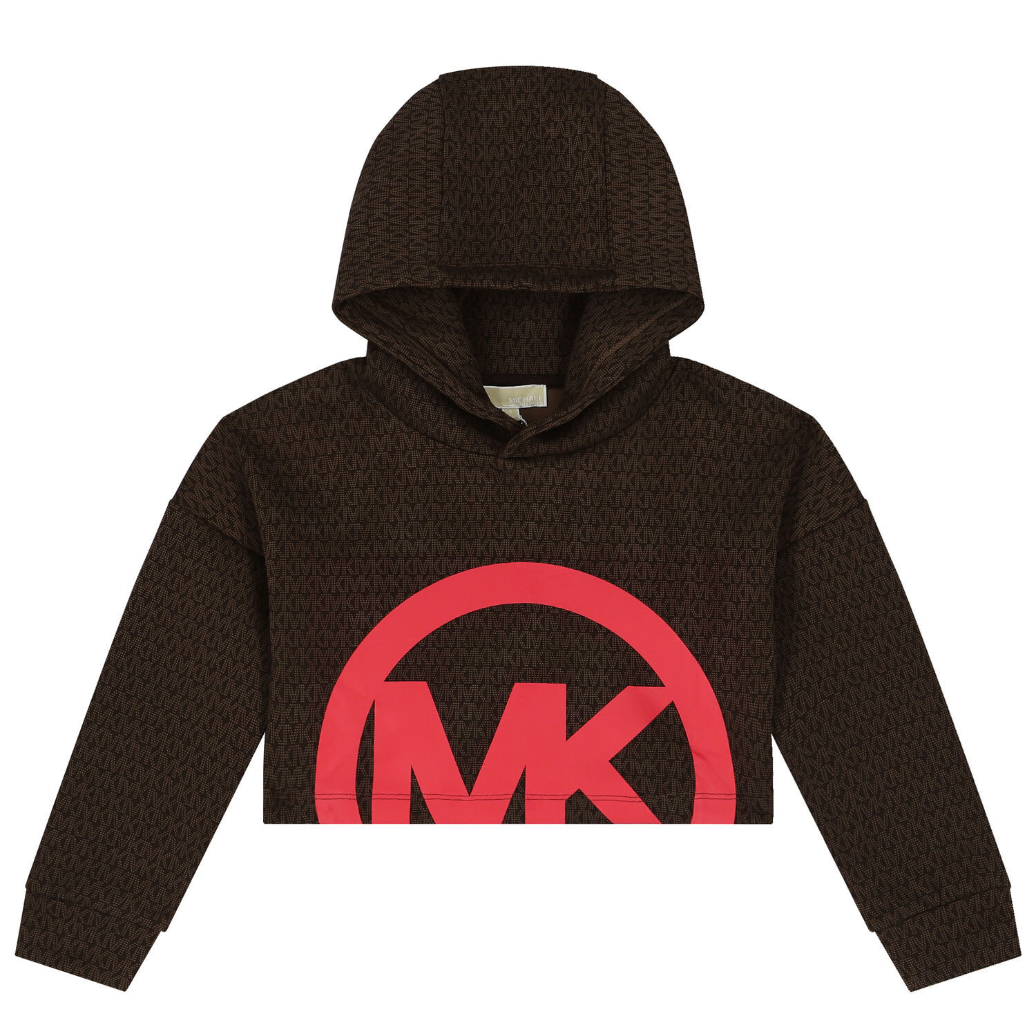 Girls Brown Logo Hooded Top, 1, hi-res image number null