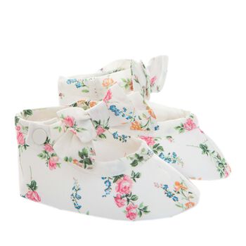 Baby Girls Ivory Liberty Print Floral Pre Walker Shoes