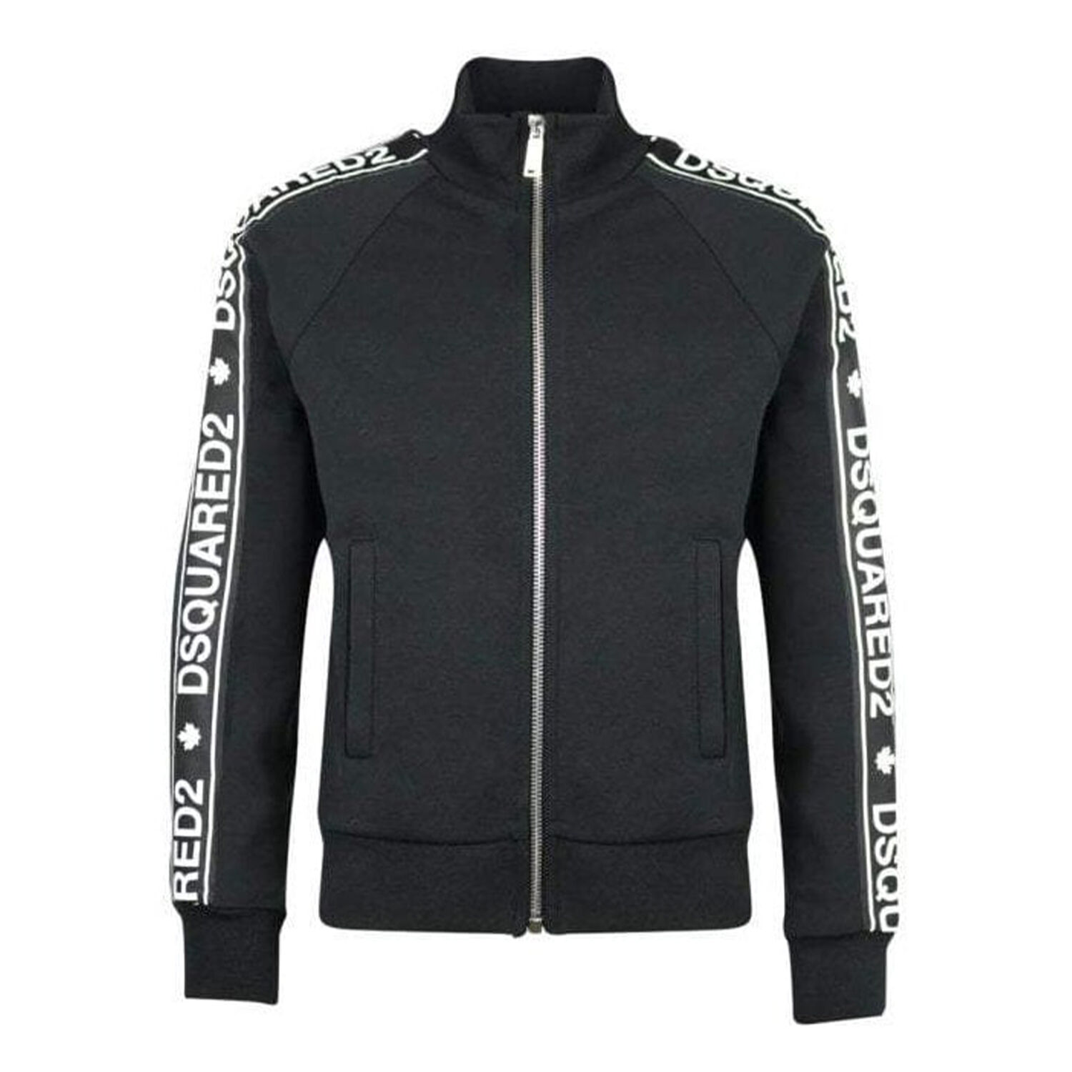 Boys Black Logo Zip Up Top, 1, hi-res image number null