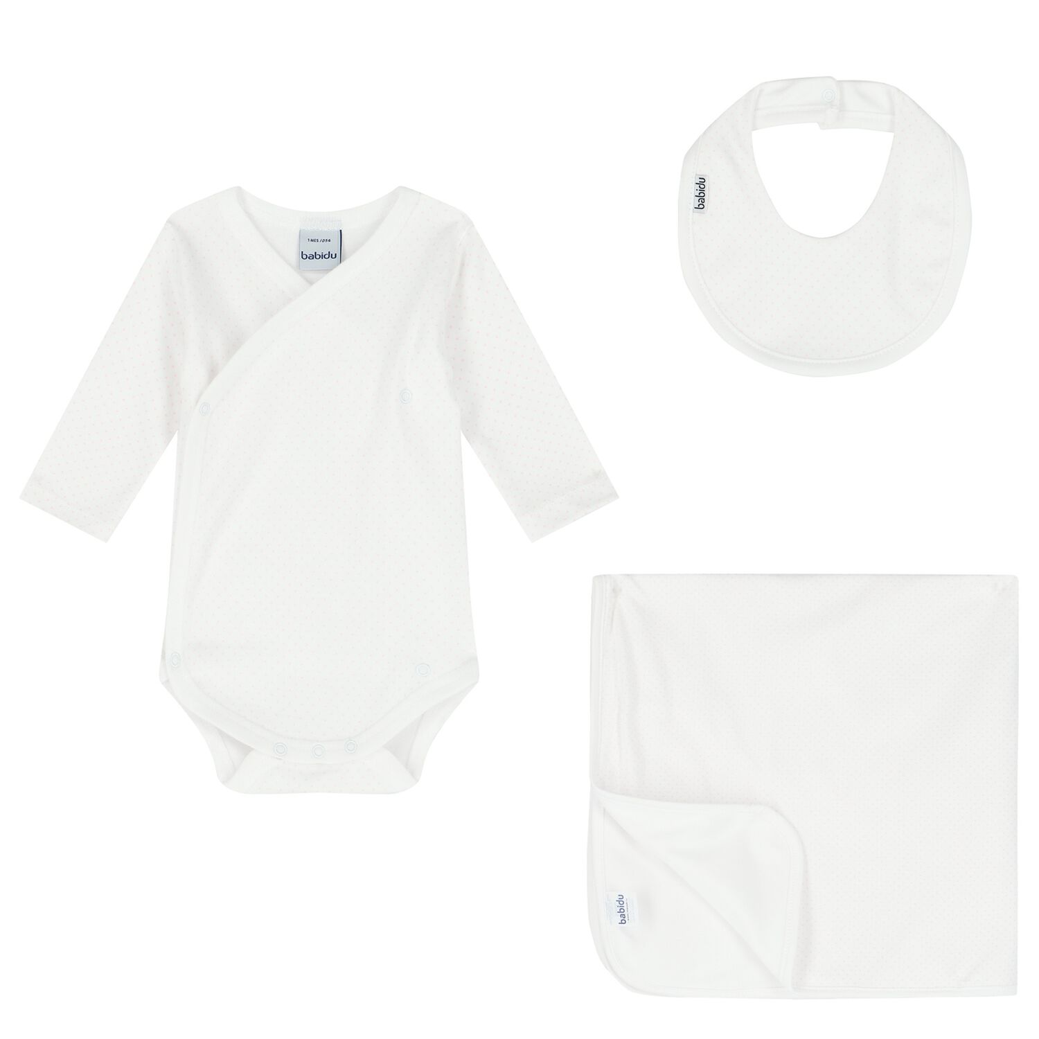 طقم هدايا بنات منقط باللون الأبيض والوردي, 2, hi-res image number null