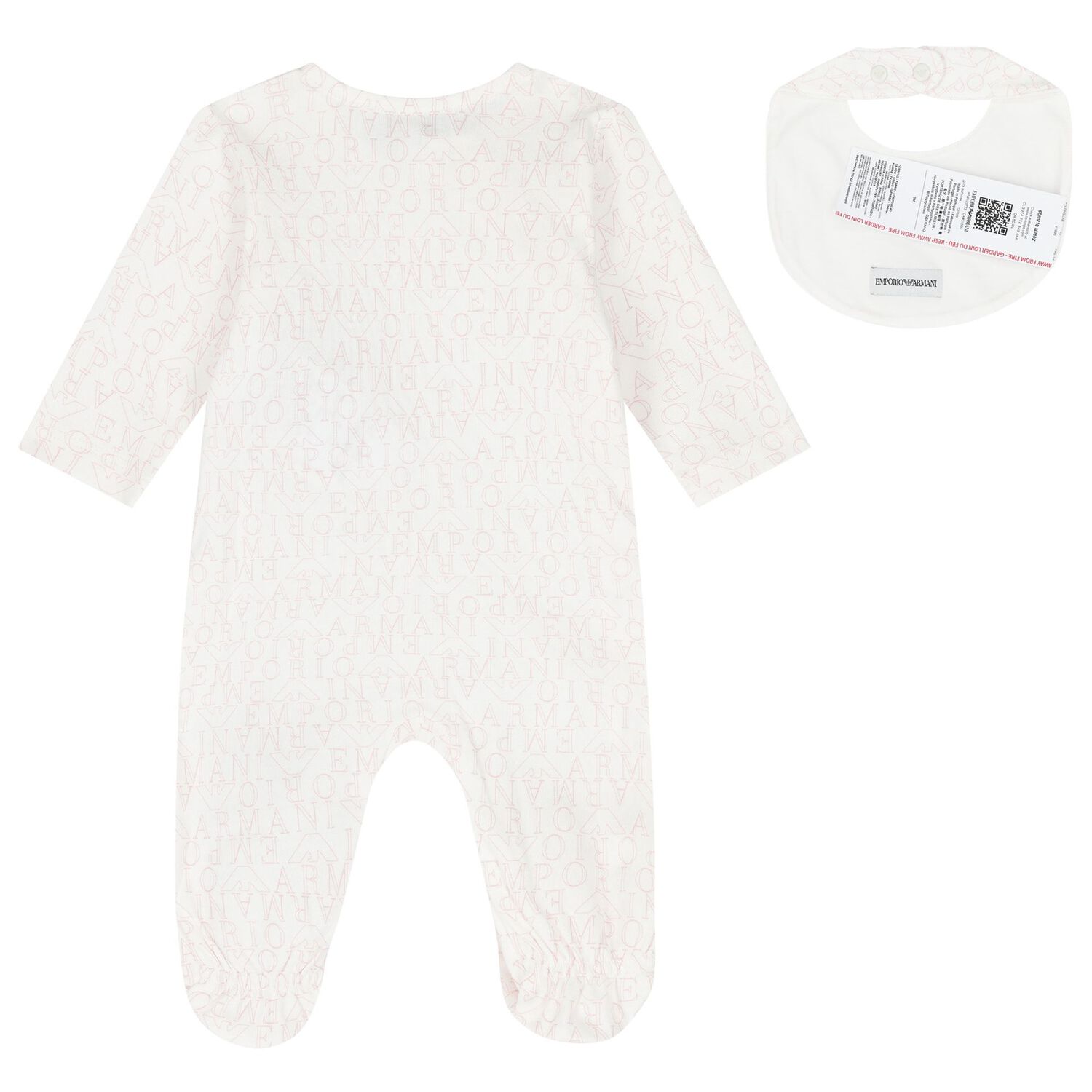 طقم أفرول  بنات باللون  الأبيض والوردي , 1, hi-res image number null