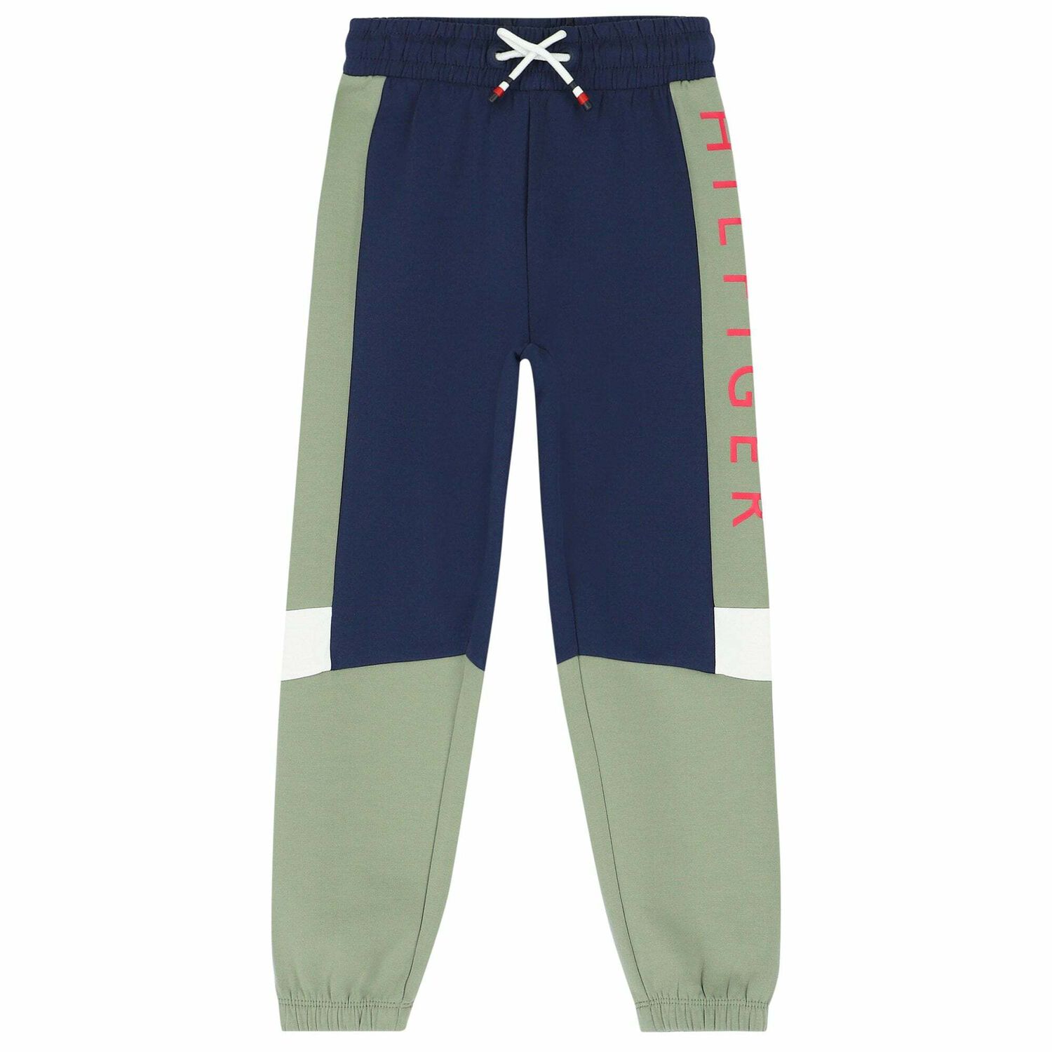 Boys Navy & Green Logo Joggers, 1, hi-res image number null