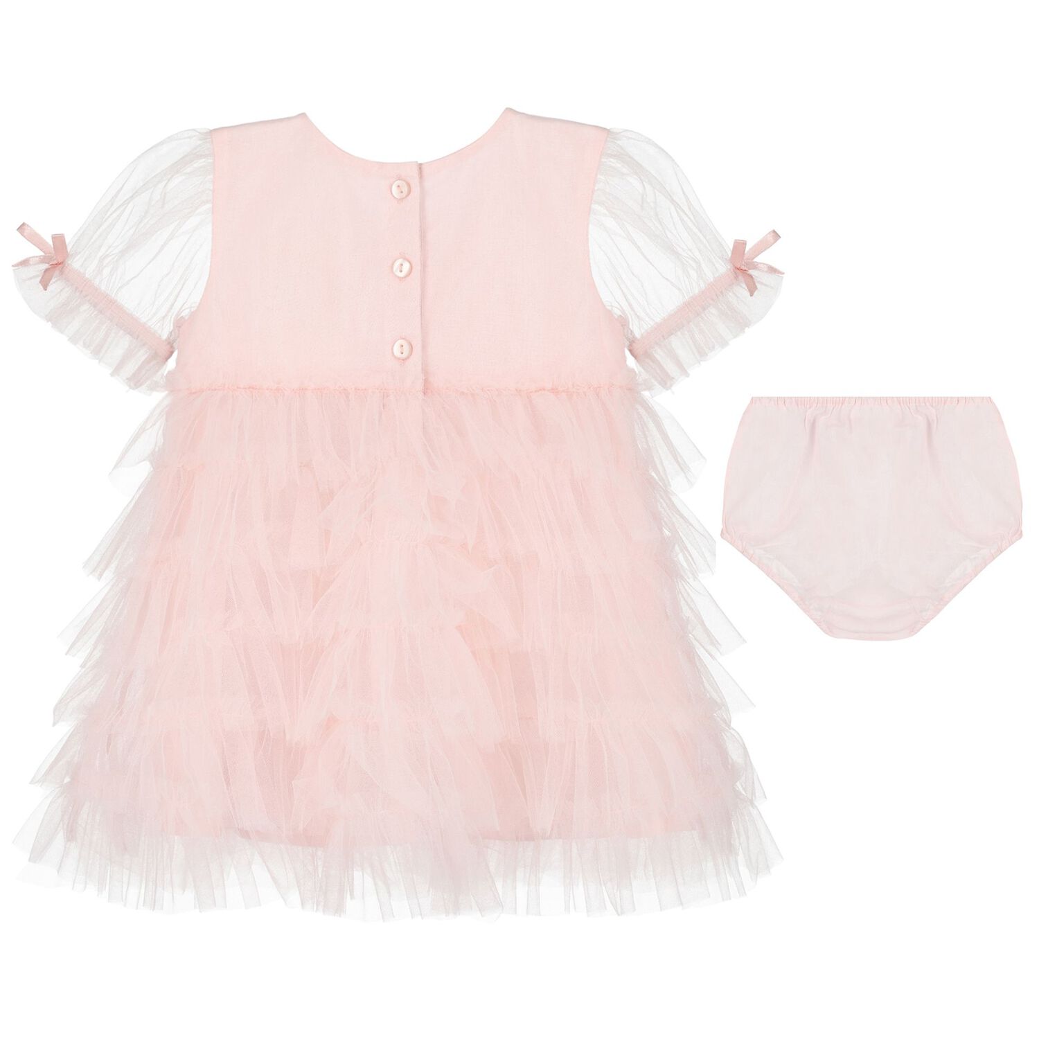 Younger Girls Pink Embellished Tulle Dress Set, 1, hi-res image number null