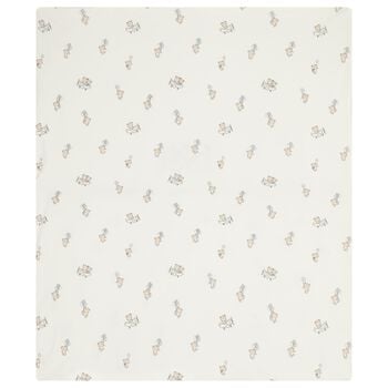 Ivory Teddy Bear Baby Blanket