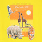 Boys Yellow Animals T-Shirt, 2, hi-res