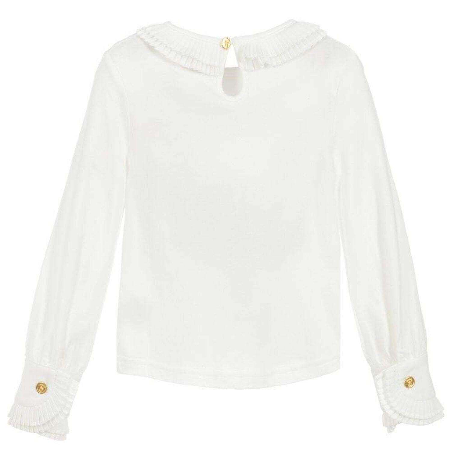 توب اماندا باللون العاجى للبنات, 2, hi-res