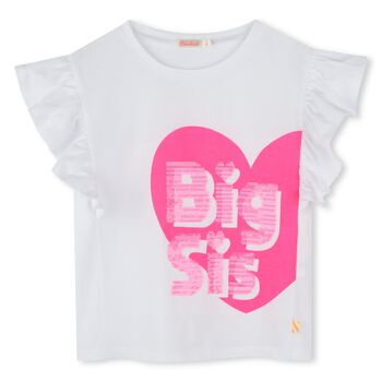 Girls White Heart T-Shirt