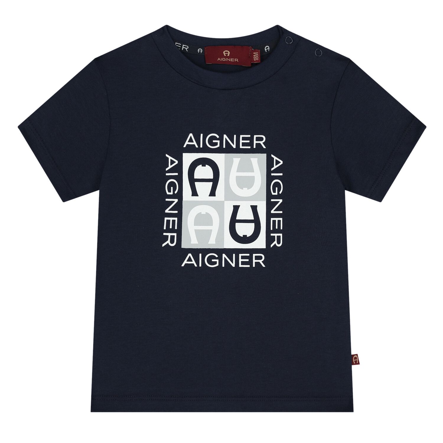Younger Boys Navy Blue Logo T-Shirt, 3, hi-res image number null