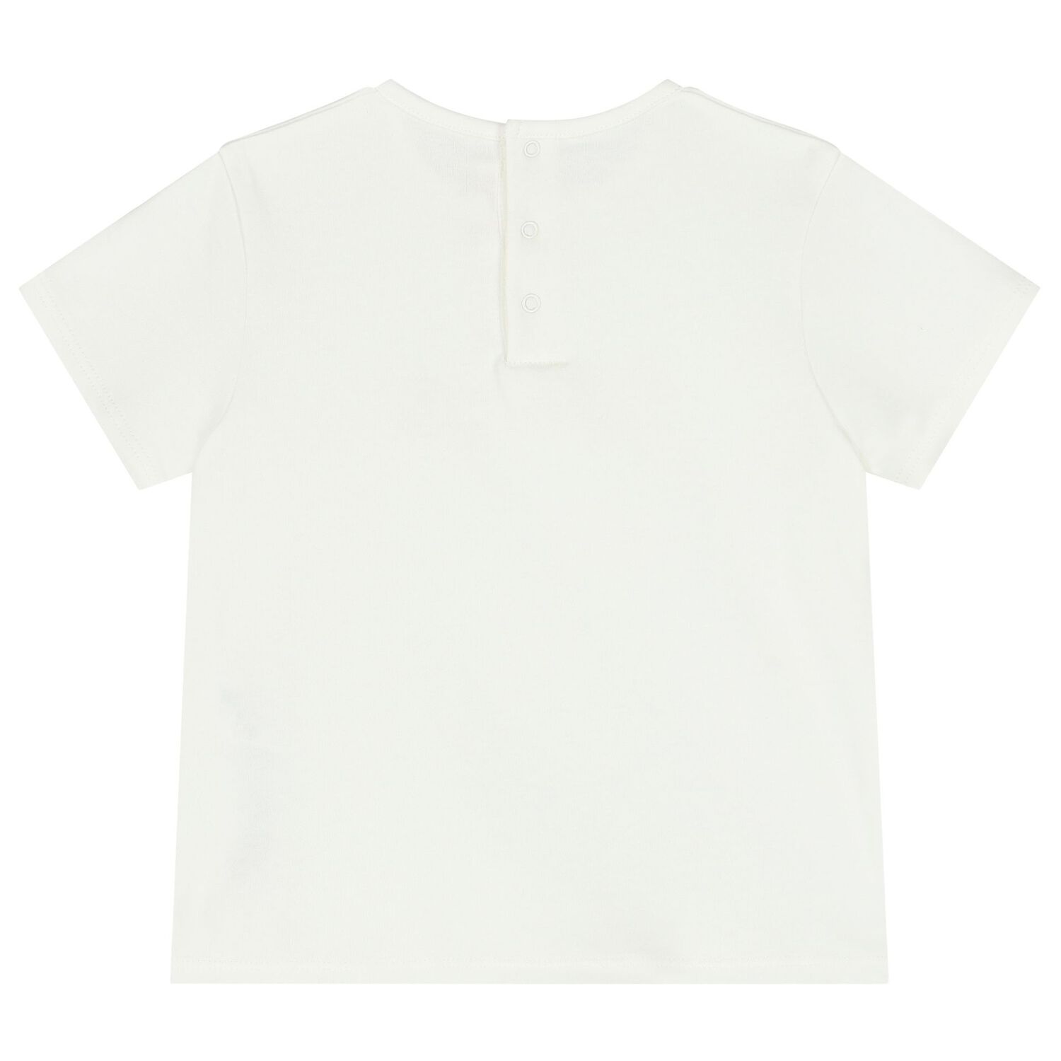 تيشيرت بنات بالشعار باللون الأبيض, 1, hi-res