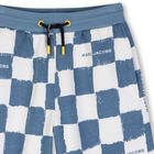 Boys Blue & White Checkerboard Shorts, 1, hi-res
