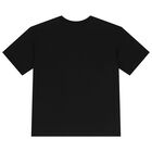 تيشيرت بالشعار باللون الأسود والأصفر النيون, 1, hi-res