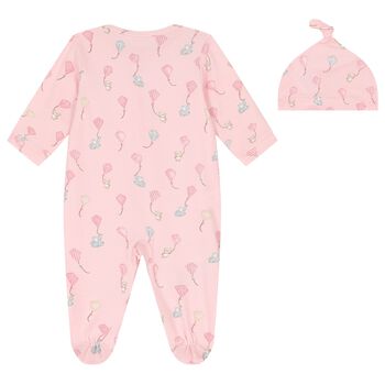 Baby Girls Pink Kite Babygrow & Hat Set