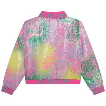 Girls Pink Sequin Butterfly Jacket