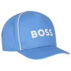 Younger Boys Blue Logo Cap, 1, hi-res