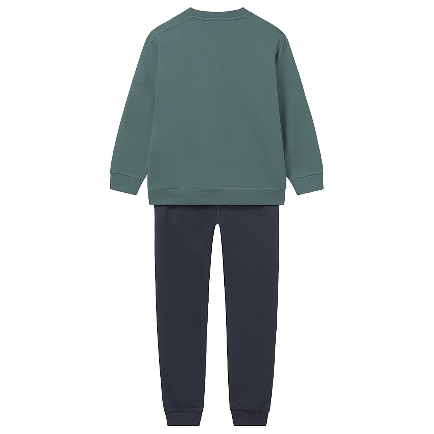 Boys Green & Navy Blue Tracksuit, 1, hi-res