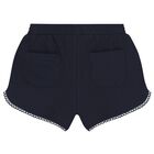 Girls Navy Blue Shorts, 1, hi-res