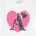 طقم بنات تنورة تول باللون الأبيض والوردي, 1, hi-res