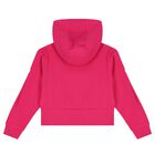 Girls Pink Logo Hooded Top, 1, hi-res