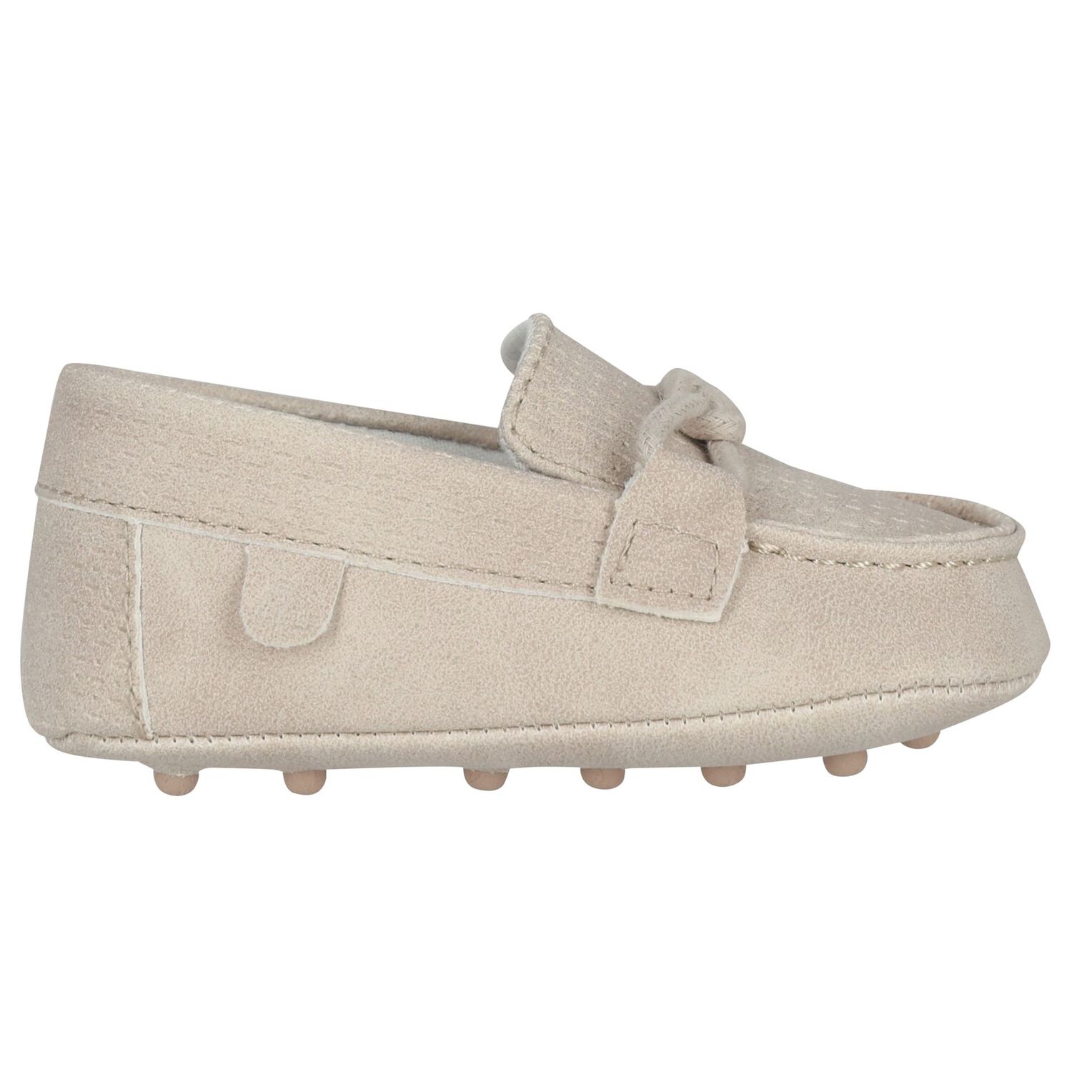Baby Boys Beige Leather Pre Walker Moccasins, 2, hi-res