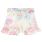 Girls Ivory Floral Shorts, 1, hi-res