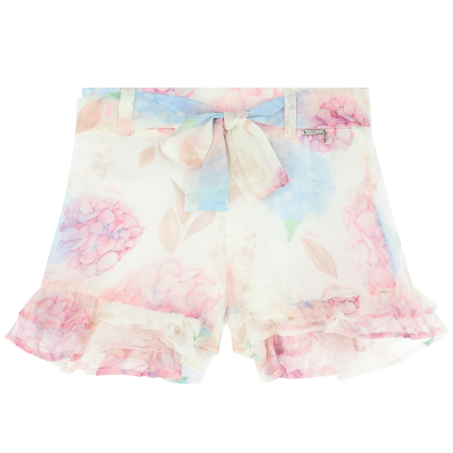 Girls Ivory Floral Shorts, 1, hi-res image number null