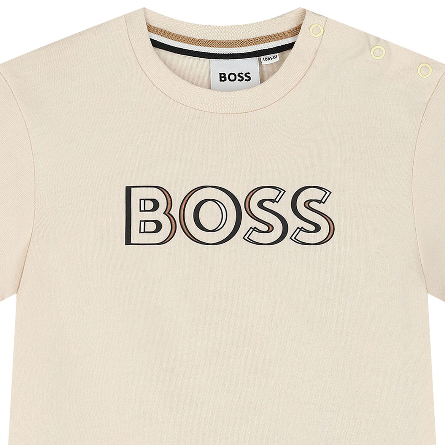 تيشيرت اولاد بالشعار باللون العاجى, 1, hi-res