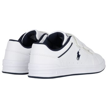 Boys White Logo Trainers