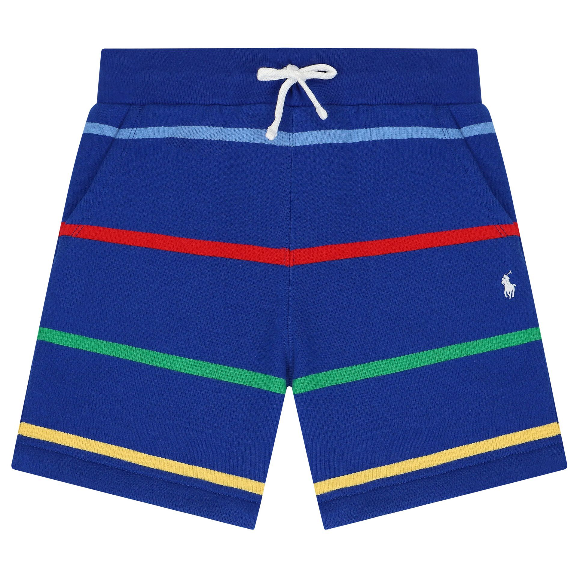 Ralph Lauren Boys Blue Logo Striped Shorts Junior Couture UAE