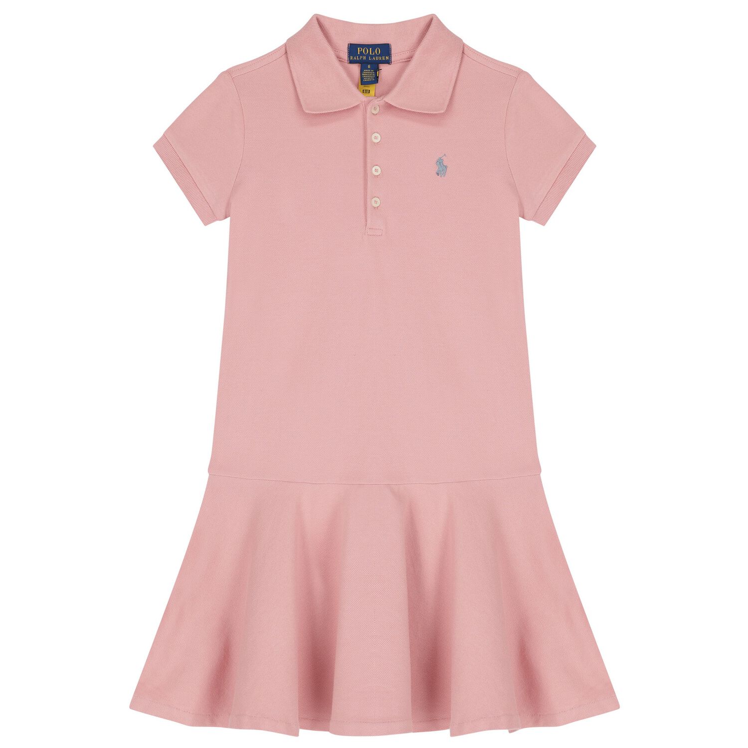 Girls Pink Logo Polo Dress, 1, hi-res image number null