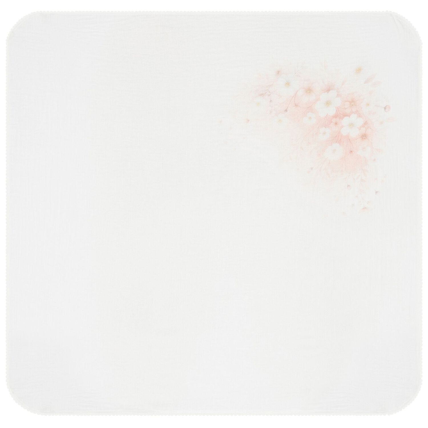 قماش موسلين باللون  عاجى مزين بالزهور للأطفال, 1, hi-res