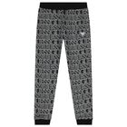 Boys Black & Grey Logo Joggers, 2, hi-res