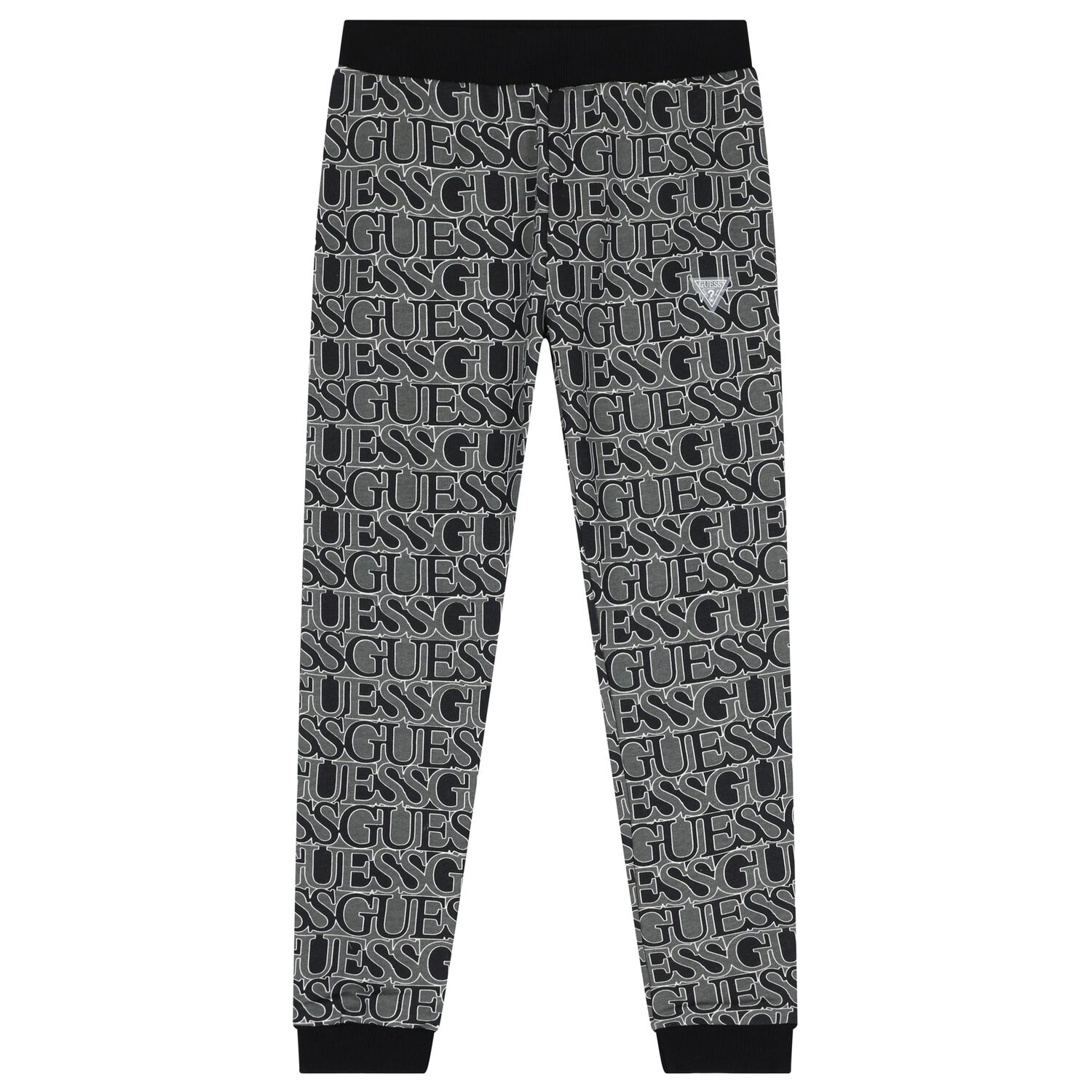 Boys Black & Grey Logo Joggers, 2, hi-res