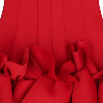 Girl Red Petal Dress
