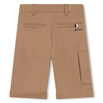 Boys Beige Bermuda Shorts