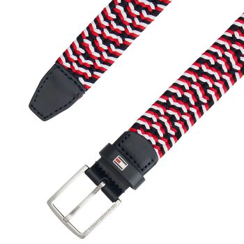Boys White, Navy Blue, & Red Belt