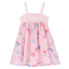 Girls Pink Floral Dress, 1, hi-res