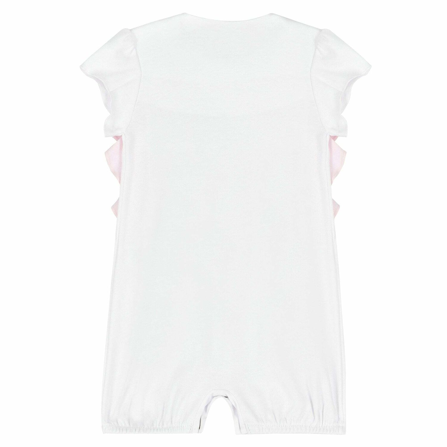 Baby Girls White Printed Romper, 1, hi-res image number null