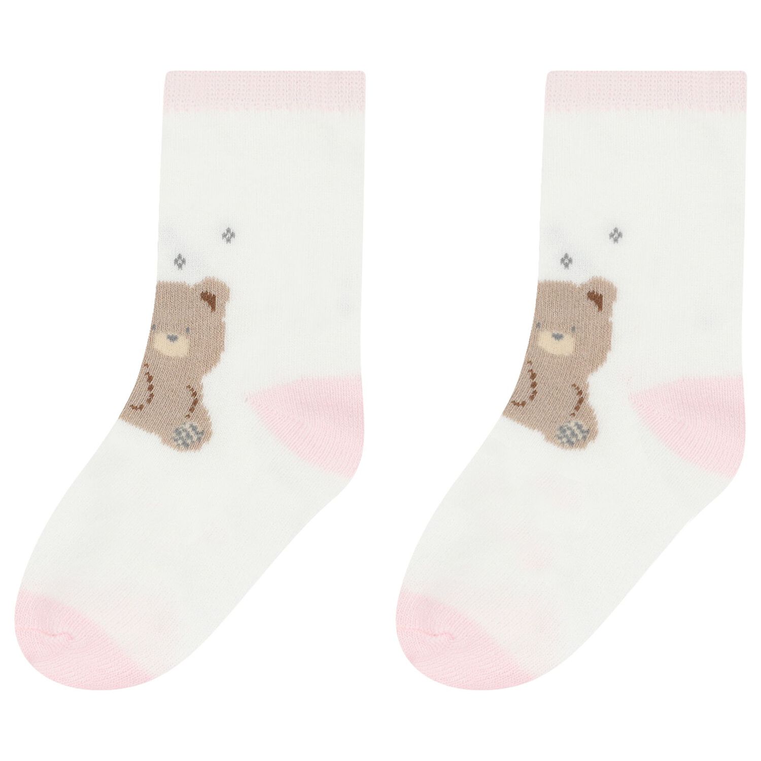 Baby Girls Pink & White Socks ( 4-Pack ), 4, hi-res