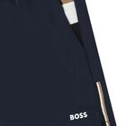 Boys Mini Me Navy Blue Logo Swim , 1, hi-res