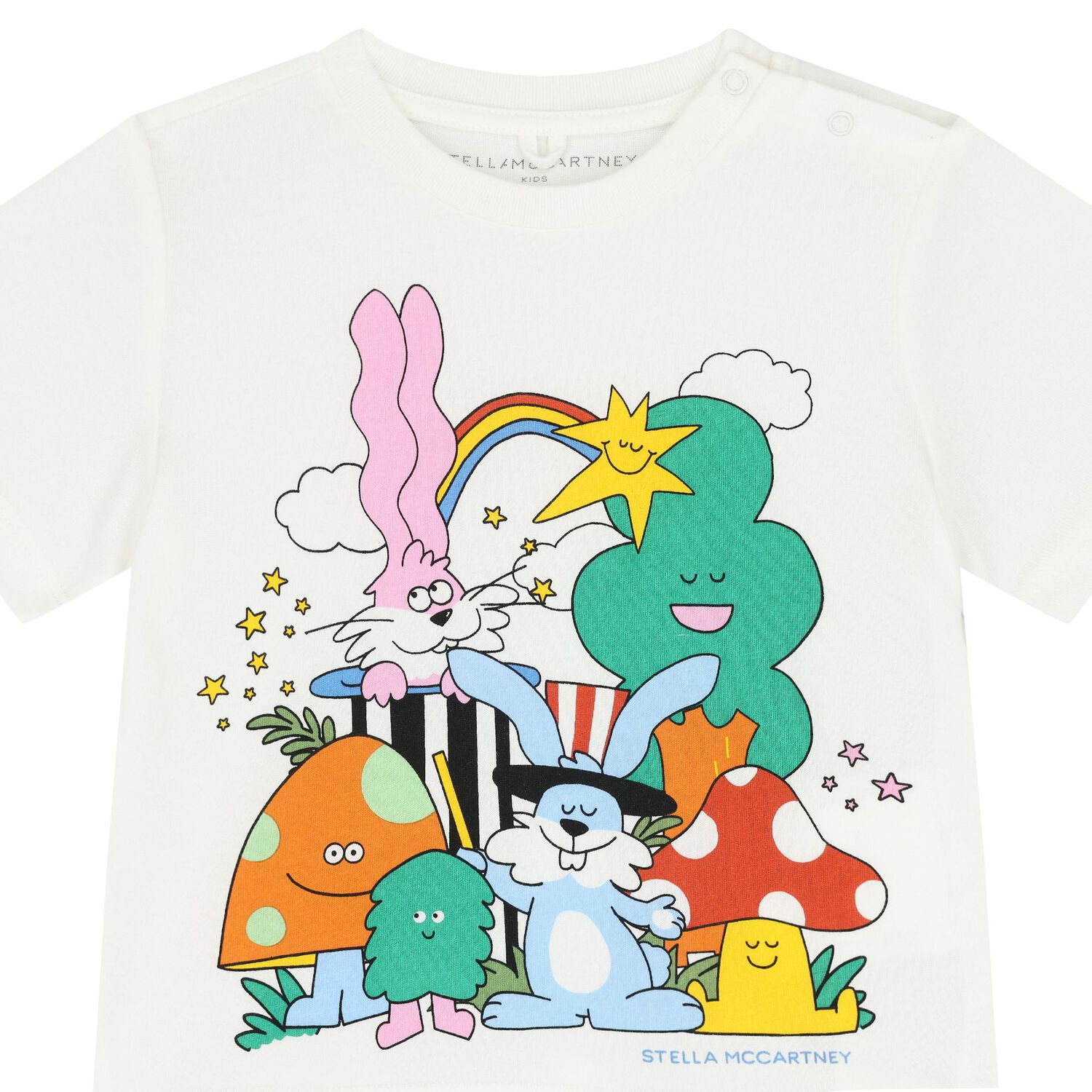 تيشيرت أولاد بالشعار باللون الأبيض, 1, hi-res