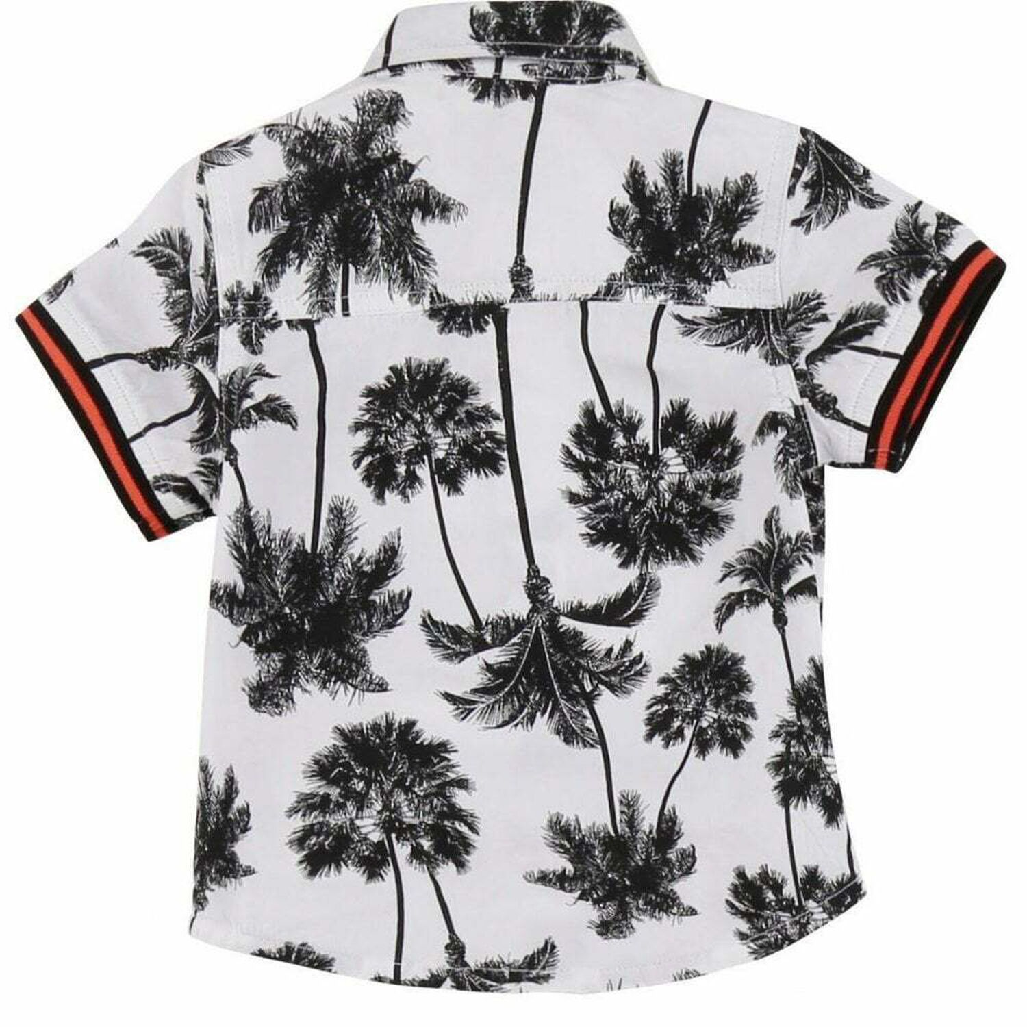 Younger Boys White & Black Shirt, 1, hi-res